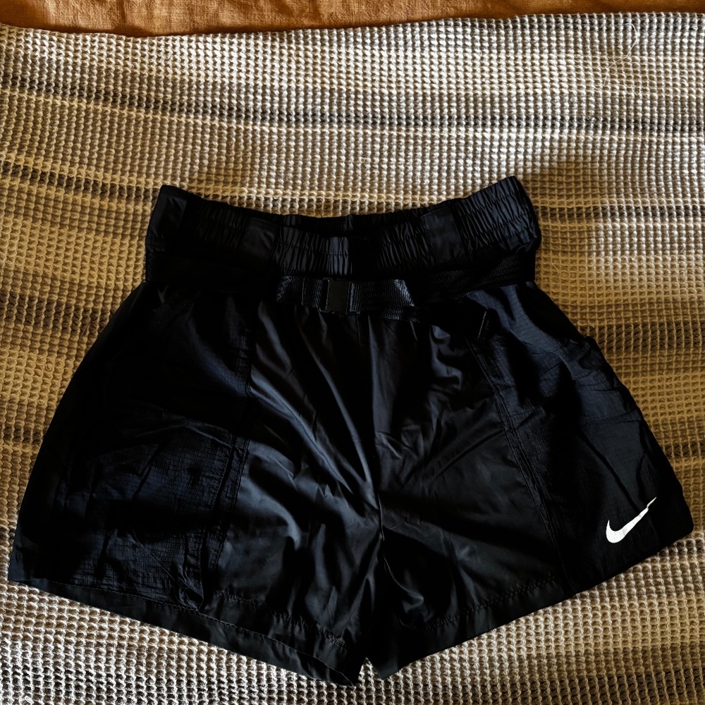 Nike belted nylon shorts